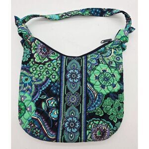 Vera Bradley Floral Pattern Quilted Shoulder Bag With Zipper Closure